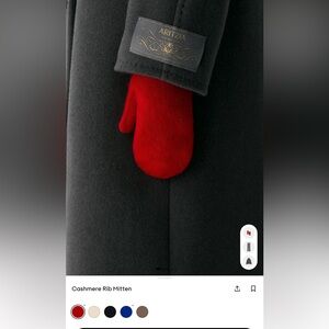 Aritzia cashmere red mittens NWOT